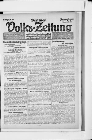 Berliner Volkszeitung vom 07.05.1918