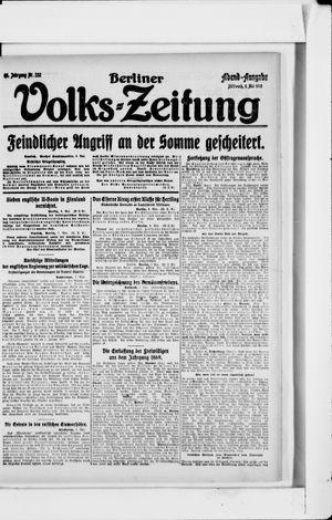 Berliner Volkszeitung vom 08.05.1918