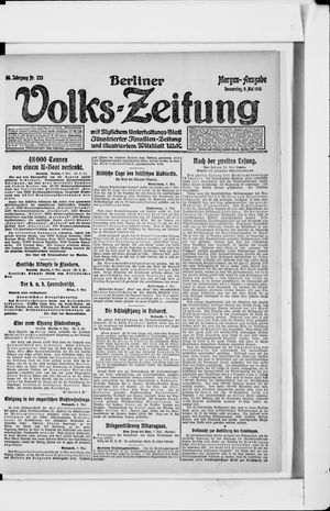 Berliner Volkszeitung vom 09.05.1918