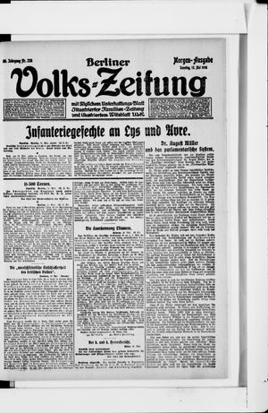 Berliner Volkszeitung on May 12, 1918