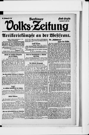 Berliner Volkszeitung vom 18.05.1918