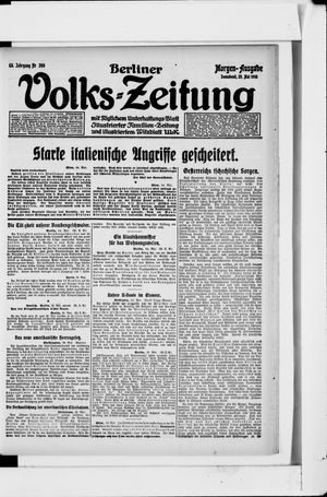 Berliner Volkszeitung vom 25.05.1918