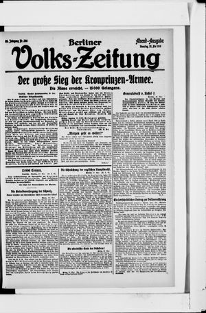 Berliner Volks-Zeitung vom 28.05.1918