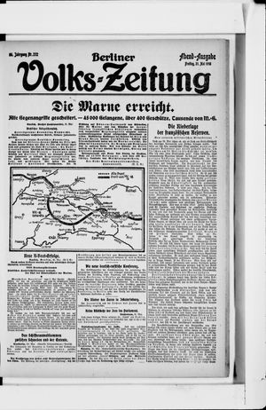 Berliner Volkszeitung on May 31, 1918