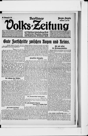 Berliner Volkszeitung vom 01.06.1918