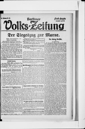 Berliner Volkszeitung vom 01.06.1918