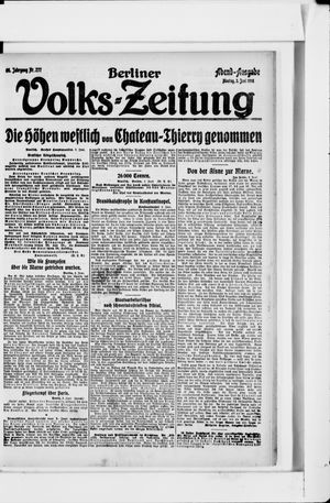 Berliner Volkszeitung vom 03.06.1918