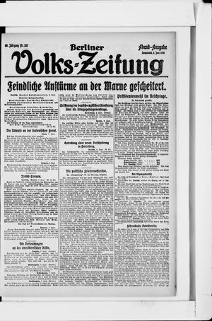 Berliner Volkszeitung vom 08.06.1918
