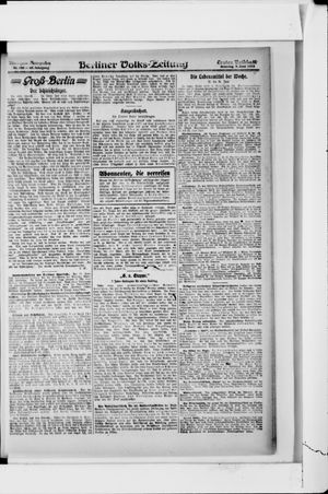 Berliner Volkszeitung vom 09.06.1918