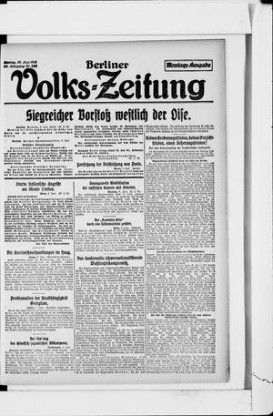 Berliner Volkszeitung vom 10.06.1918