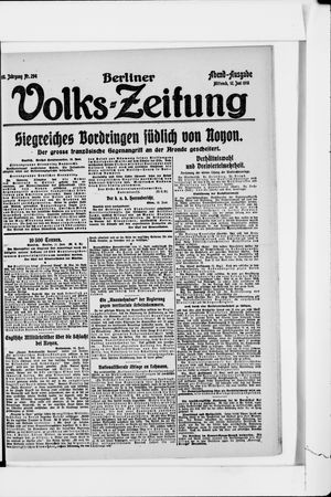 Berliner Volkszeitung vom 12.06.1918