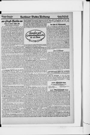 Berliner Volkszeitung vom 18.06.1918