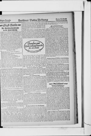Berliner Volkszeitung vom 22.06.1918