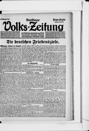Berliner Volkszeitung vom 25.06.1918