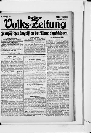 Berliner Volkszeitung vom 25.06.1918