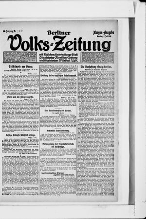 Berliner Volkszeitung vom 02.07.1918