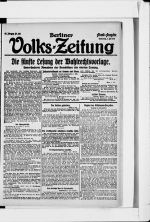 Berliner Volkszeitung on Jul 4, 1918