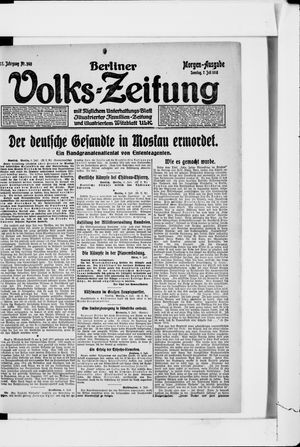 Berliner Volkszeitung vom 07.07.1918