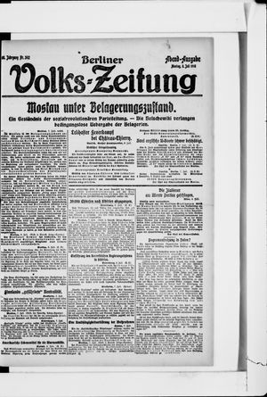 Berliner Volkszeitung vom 08.07.1918