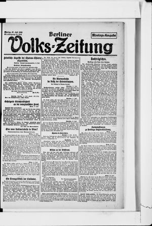 Berliner Volkszeitung vom 15.07.1918