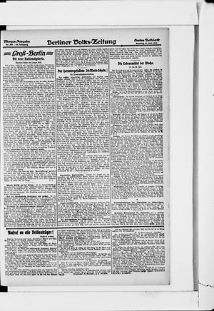 Berliner Volkszeitung vom 21.07.1918