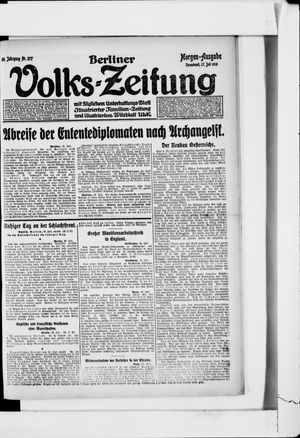 Berliner Volkszeitung vom 27.07.1918