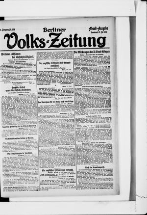 Berliner Volkszeitung vom 27.07.1918