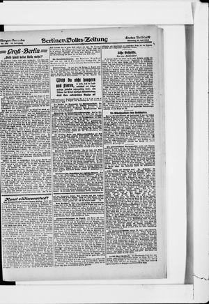 Berliner Volkszeitung on Jul 30, 1918