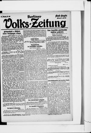 Berliner Volkszeitung vom 31.07.1918