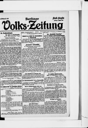 Berliner Volkszeitung vom 02.08.1918
