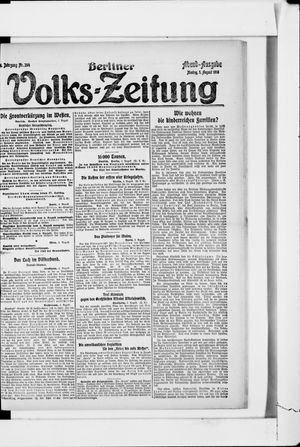 Berliner Volkszeitung vom 05.08.1918
