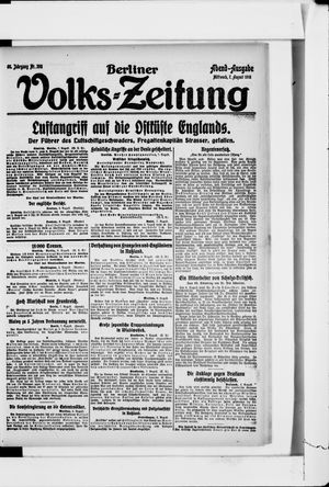 Berliner Volkszeitung vom 07.08.1918