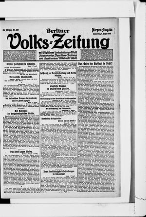 Berliner Volkszeitung vom 08.08.1918