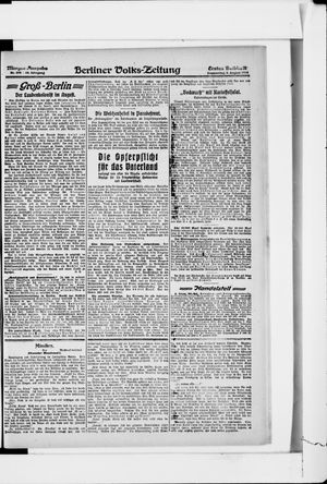 Berliner Volkszeitung vom 08.08.1918