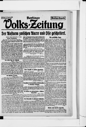Berliner Volkszeitung vom 12.08.1918