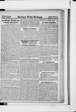 Berliner Volkszeitung vom 14.08.1918