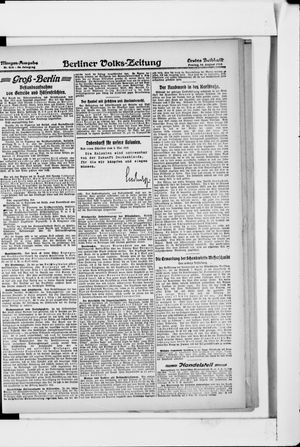 Berliner Volkszeitung vom 16.08.1918