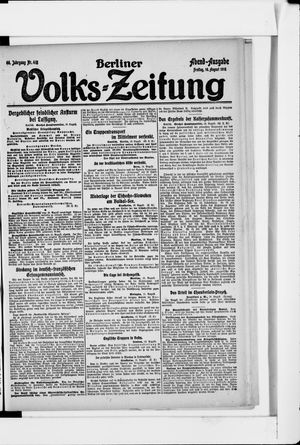 Berliner Volkszeitung vom 16.08.1918