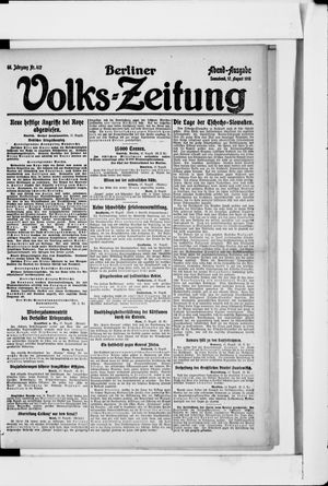 Berliner Volkszeitung vom 17.08.1918