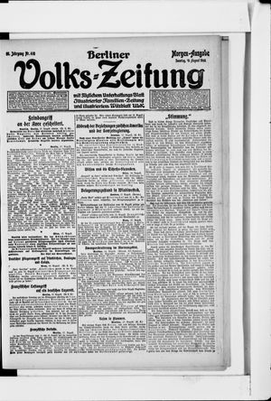 Berliner Volkszeitung vom 18.08.1918