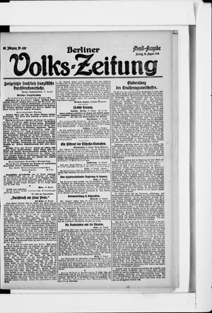 Berliner Volkszeitung on Aug 19, 1918