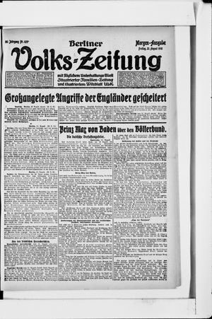 Berliner Volkszeitung vom 23.08.1918