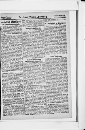 Berliner Volkszeitung vom 24.08.1918