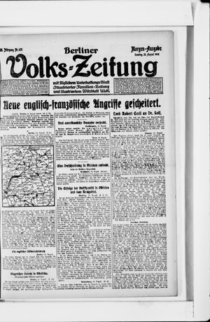 Berliner Volkszeitung vom 25.08.1918