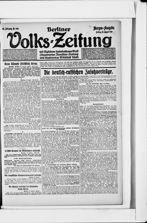 Berliner Volkszeitung vom 30.08.1918