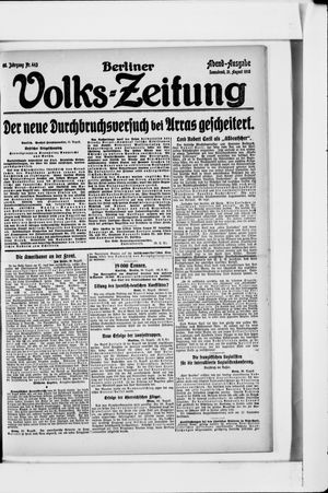 Berliner Volkszeitung vom 31.08.1918