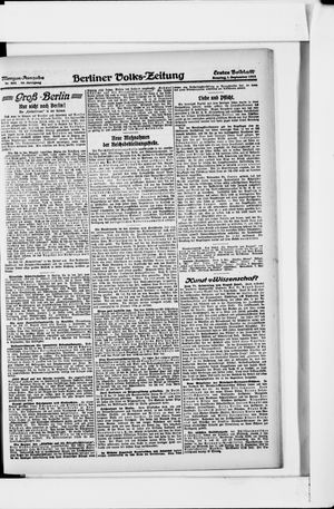 Berliner Volkszeitung vom 01.09.1918