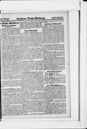 Berliner Volkszeitung vom 11.09.1918