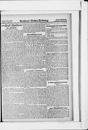 Berliner Volkszeitung vom 14.09.1918