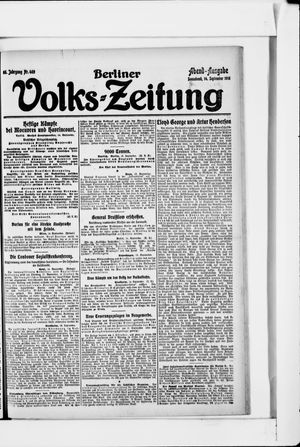 Berliner Volkszeitung vom 14.09.1918